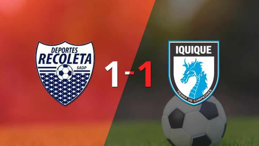 Deportes Iquique logró sacar el empate a 1 gol en casa de Recoleta