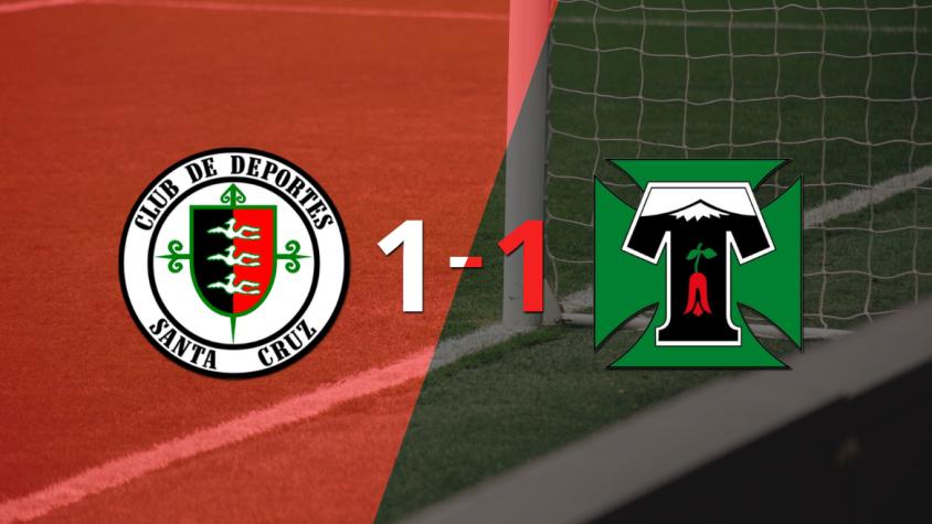 Dep. Santa Cruz logró sacar el empate de local frente a Deportes Temuco