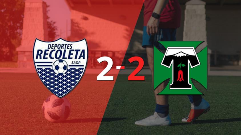 Deportes Temuco empató 2-2 ante Recoleta con doblete de Luis Acevedo