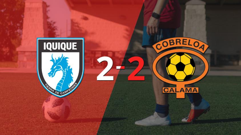 Deportes Iquique y Cobreloa sellaron un empate a dos
