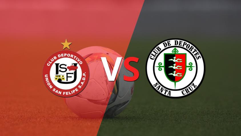 Empate a 0 en el comienzo del segundo tiempo entre U. San Felipe y Dep. Santa Cruz