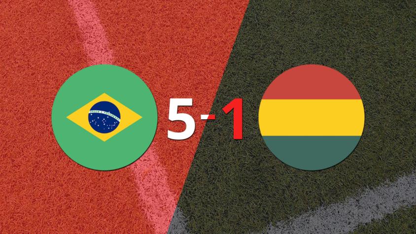 Brasil le pasó por encima a Bolivia con doblete de Rodrygo