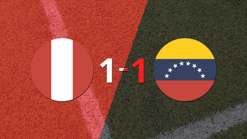 Perú y Venezuela empataron 1 a 1