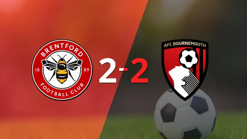 Brentford y Bournemouth igualaron 2 a 2