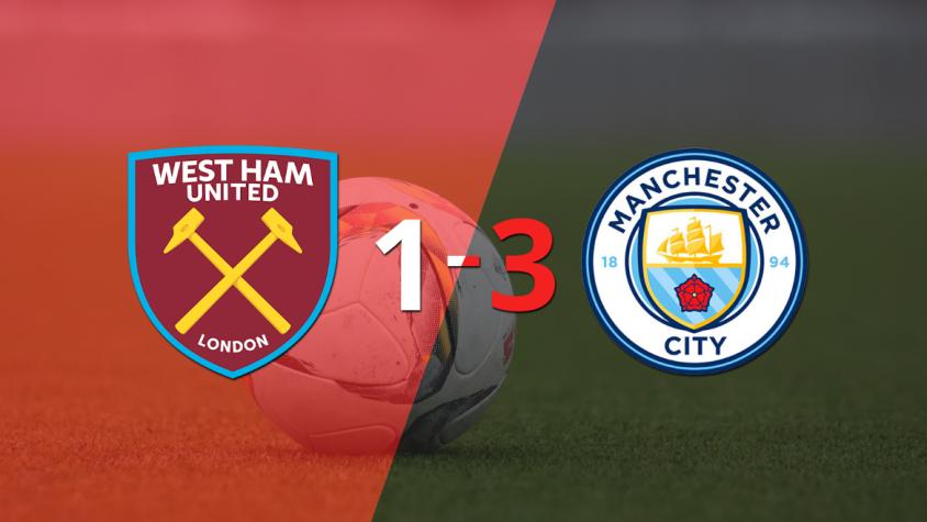 West Ham United no pudo resistir el juego de Manchester City, que logró imponerse por 3 a 1 