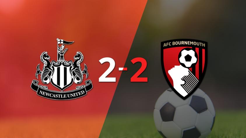 Muchos goles en el empate a 2 entre Newcastle United y Bournemouth