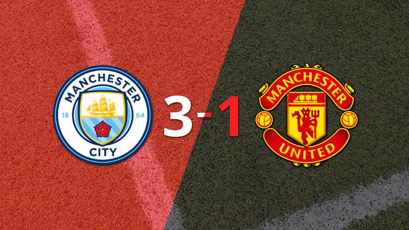 Phil Foden anota doblete en la victoria por 3 a 1 de Manchester City sobre Manchester United