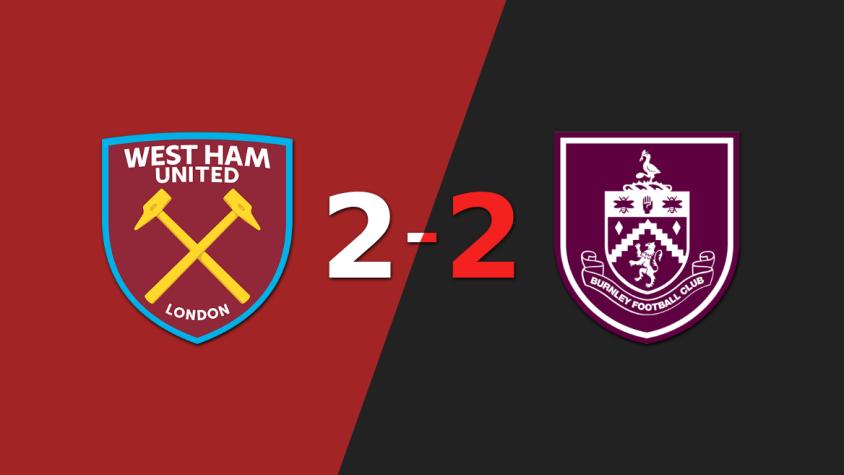 En un emocionante partido, West Ham United y Burnley empataron 2-2