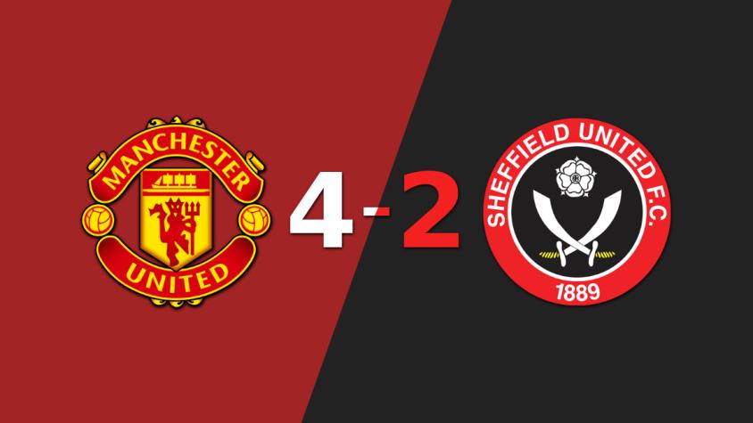 Con dos goles de Bruno Fernandes, Manchester United venció a Sheffield United