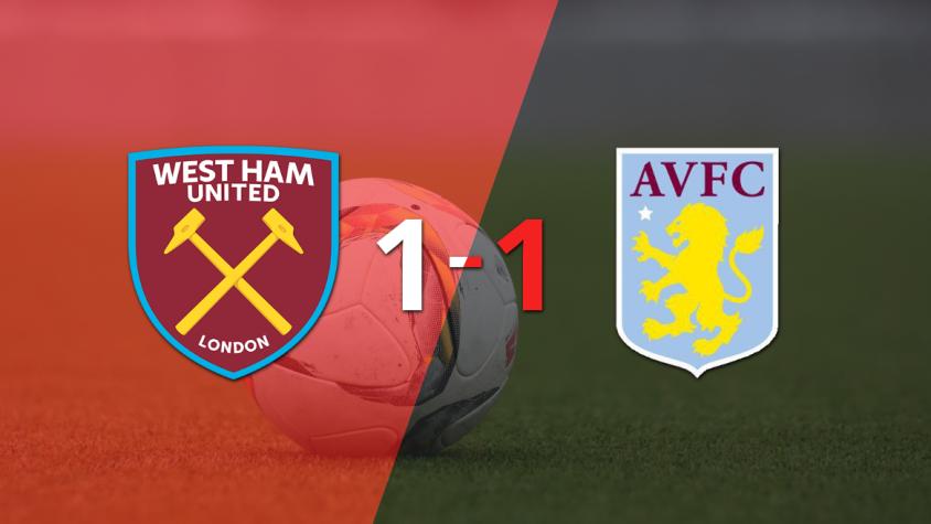 West Ham United y Aston Villa igualaron 1 a 1