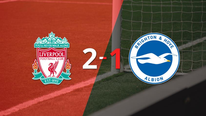 Liverpool lo dio vuelta ante Brighton and Hove y venció por 2 a 1