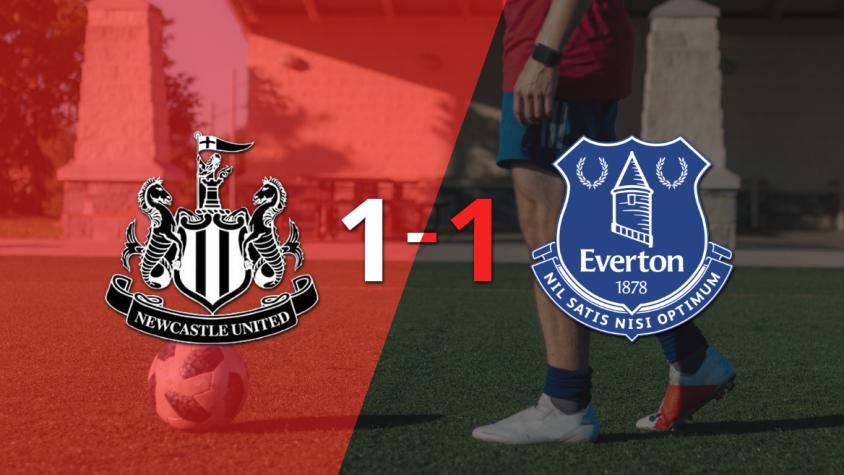 Everton empató 1-1 en su visita a Newcastle United
