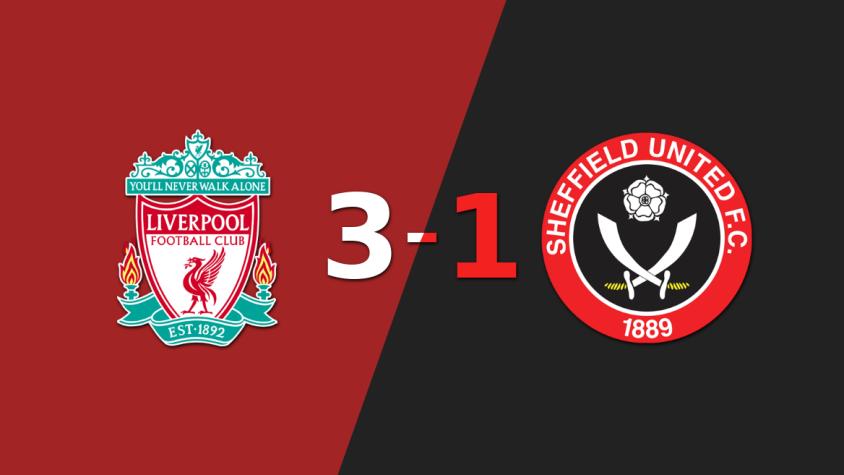 Sin muchas complicaciones, Liverpool venció 3-1 a Sheffield United