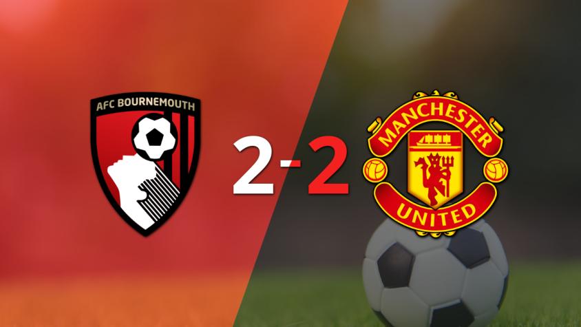Manchester United empata ante Bournemouth pese al doblete de Bruno Fernandes