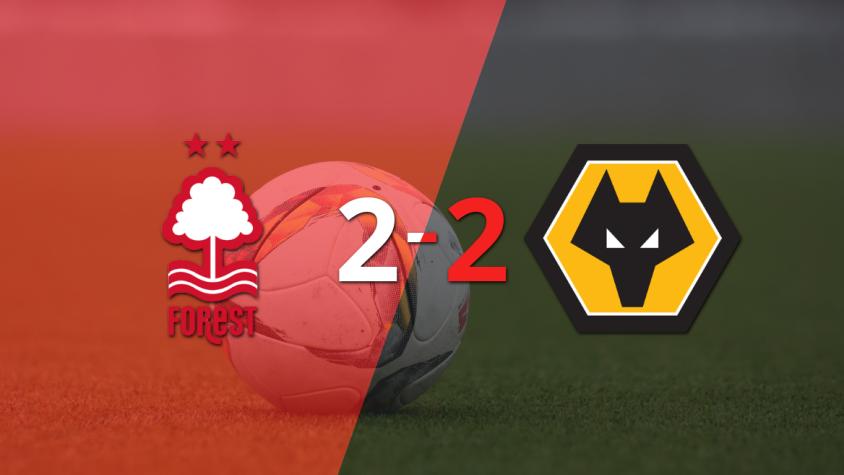 Los dos goles de Matheus Cunha no evitaron el empate entre Wolverhampton y Nottingham Forest