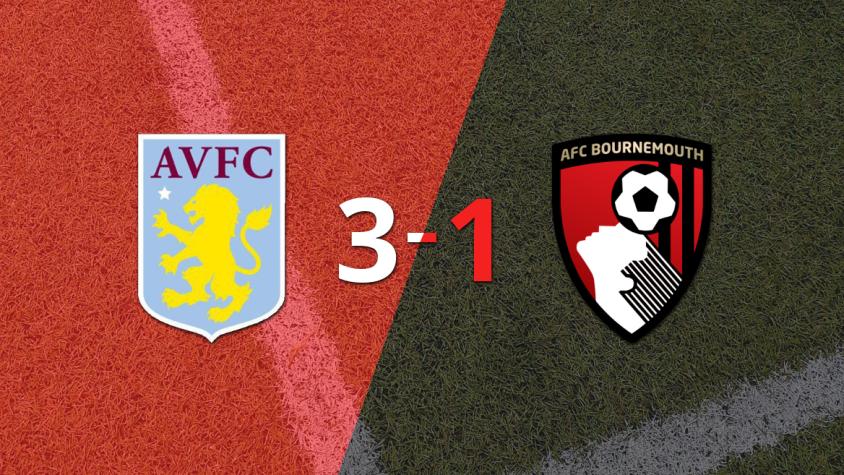 Aston Villa logra remontada y gana 3-1 a Bournemouth