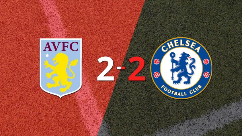 Aston Villa empató 2-2 en casa con Chelsea