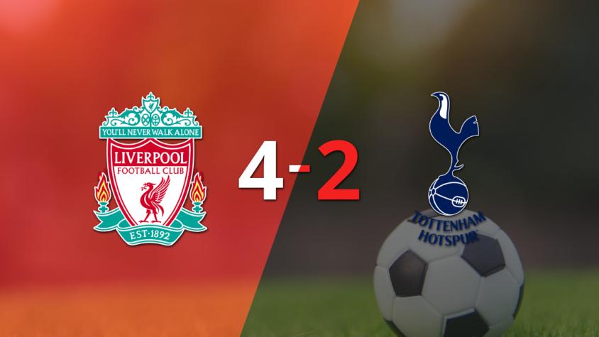 Tottenham no pudo hacer frente al poderío de Liverpool y terminó perdiendo por 4-2