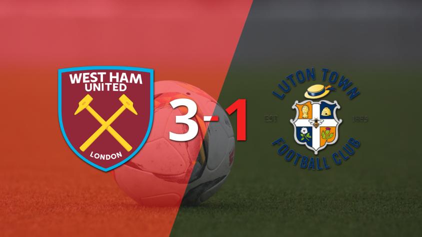 West Ham United se impone con remontada 3-1 sobre Luton Town
