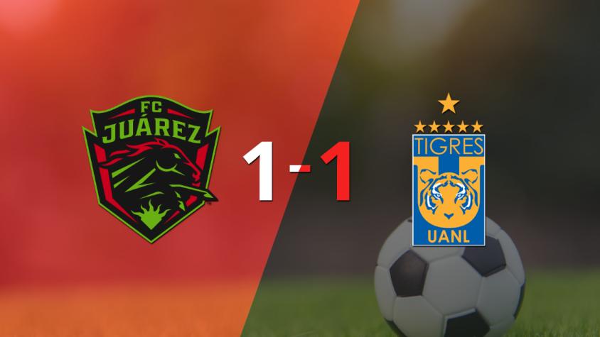 Empate a uno entre FC Juárez y Tigres