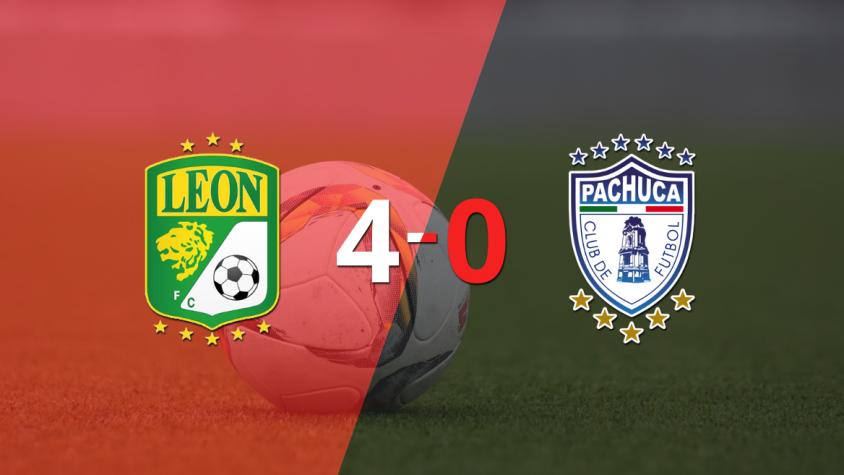 Pachuca fue superado fácilmente y cayó 4-0 contra León