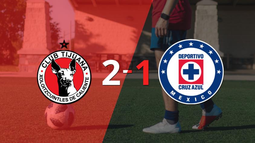 Tijuana le ganó a Cruz Azul en su casa por 2-1