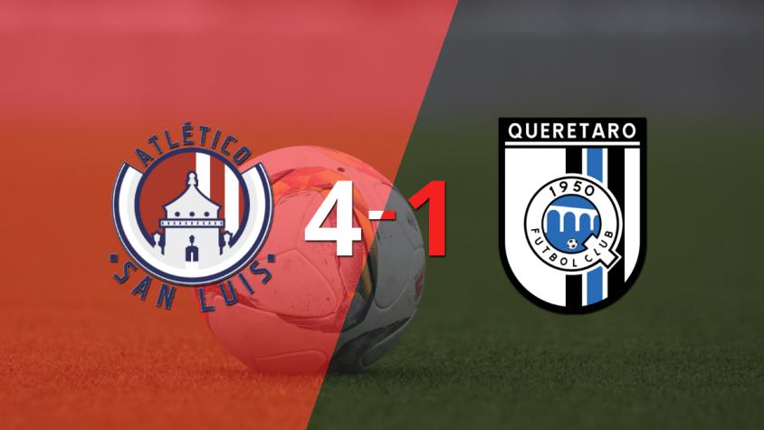 Atl. de San Luis fue imparable y goleó 4 a 1