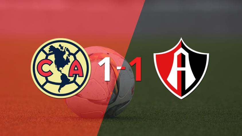Reparto de puntos en el empate a uno entre Club América y Atlas