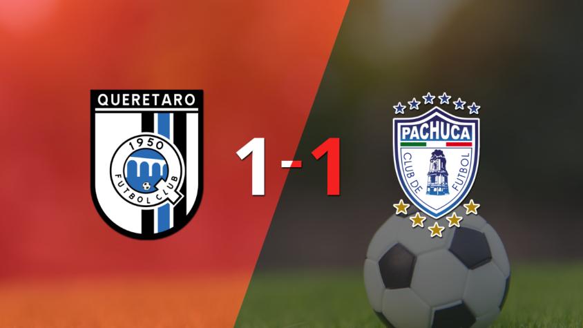 Pachuca logró sacar el empate a 1 gol en casa de Querétaro