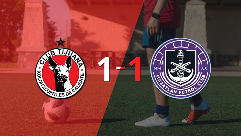 Mazatlán empató 1-1 en su visita a Tijuana