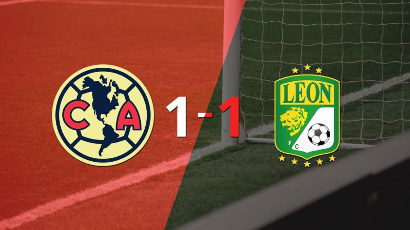 Club América logró sacar el empate de local frente a León