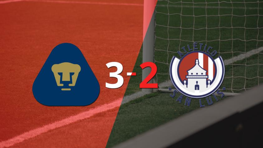 Atl. de San Luis cayó 3 a 2 en su visita a Pumas UNAM