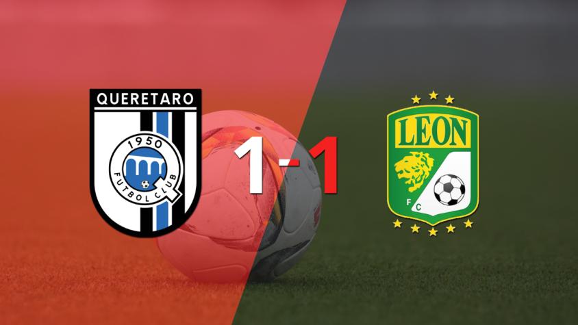 Reparto de puntos en el empate a uno entre Querétaro y León