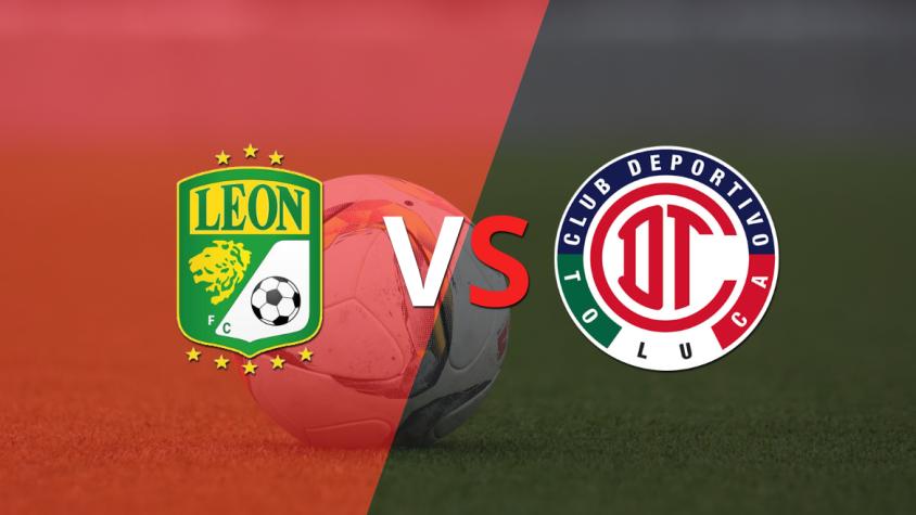 León busca mantener la ventaja ante Toluca FC en la etapa complementaria