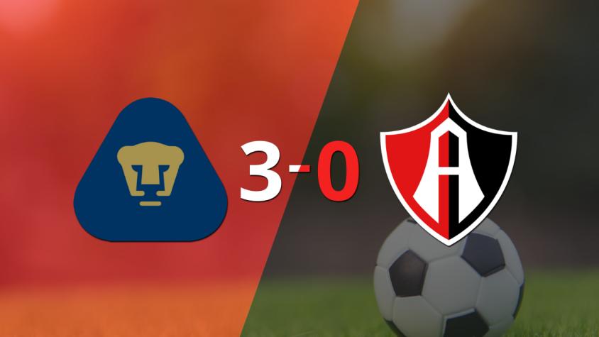 Goleada de Pumas UNAM 3 a 0 sobre Atlas