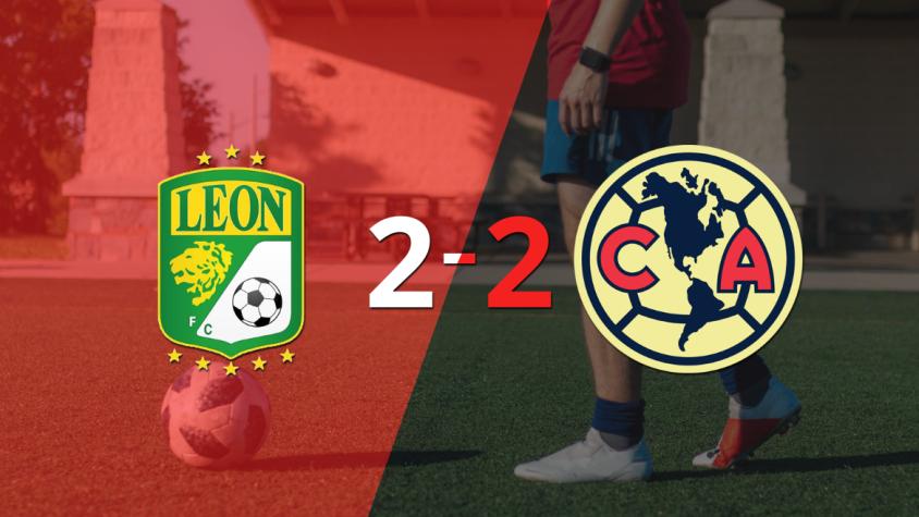 Con un empate entre León y Club América, se define el duelo en el partido de vuelta