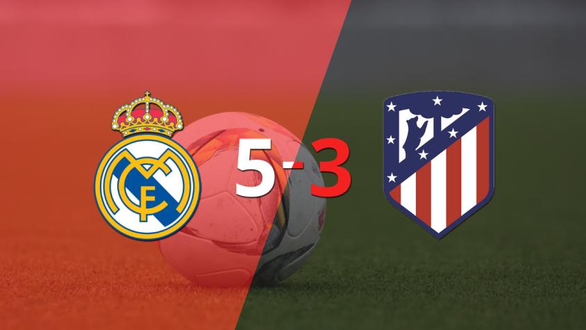 Real Madrid le ganó el Derbi de Madrid a Atlético de Madrid por 5 a 3