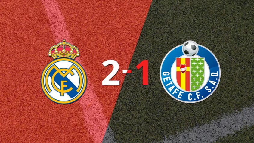 Real Madrid logra 3 puntos al vencer de local a Getafe 2-1