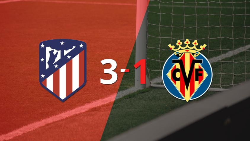 Con muchos goles, Atlético de Madrid derrotó 3-1 a Villarreal
