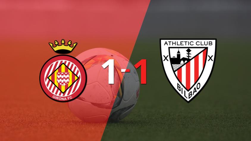Reparto de puntos en el empate a uno entre Girona y Athletic Bilbao
