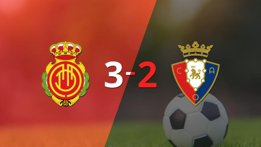 Con una mínima ventaja, Mallorca venció a Osasuna en un duelo lleno de goles