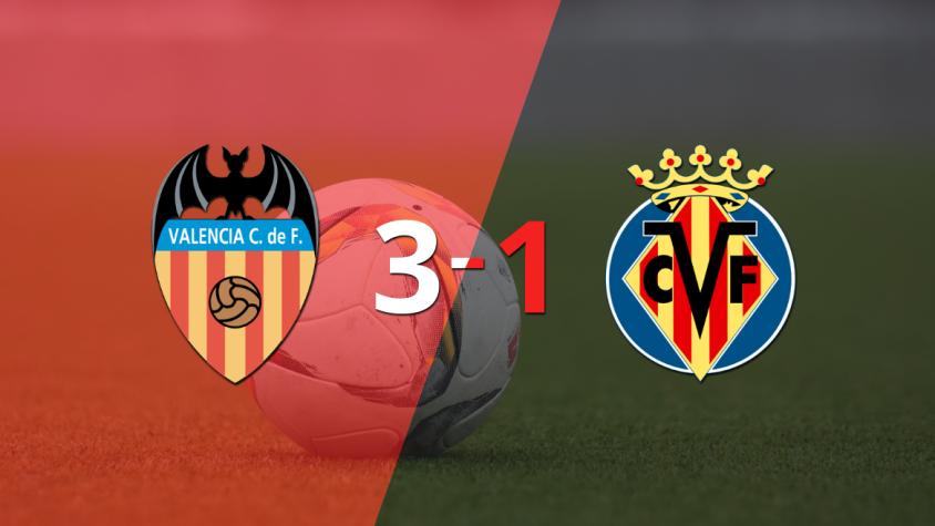 Con un doblete, Valencia se quedó con el derbi de la Comunitat ante Villarreal