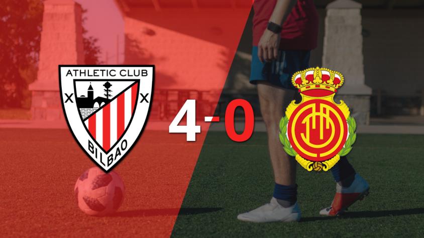 Athletic Bilbao derrotó sin complicaciones a Mallorca con doblete de Yuri Berchiche
