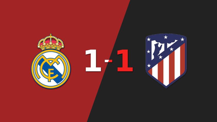 El Derbi de Madrid terminó en empate 1-1 en el estadio Santiago Bernabéu