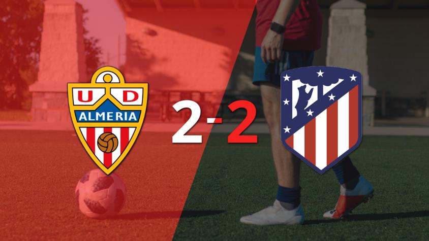 Almería empató con Atlético de Madrid y Luka Romero anotó dos goles