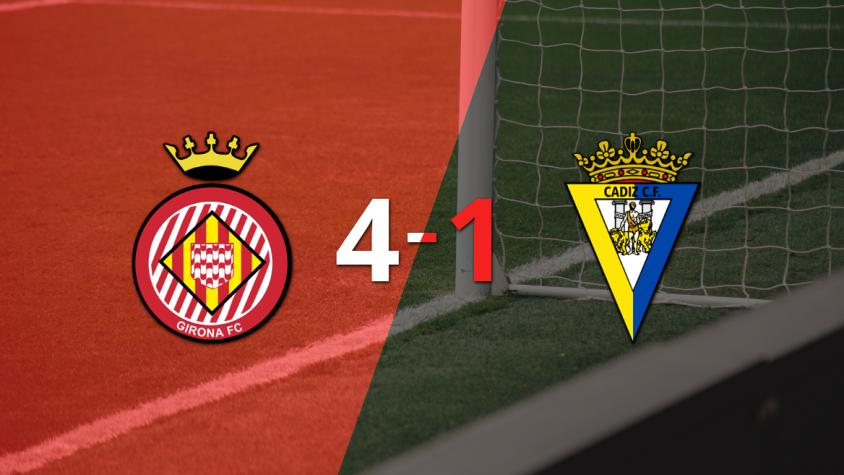 Girona sentenció con goleada 4-1 a Cádiz