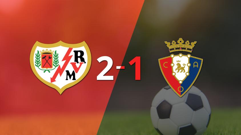Rayo Vallecano voltea el marcador y triunfa 2 a 1 ante Osasuna