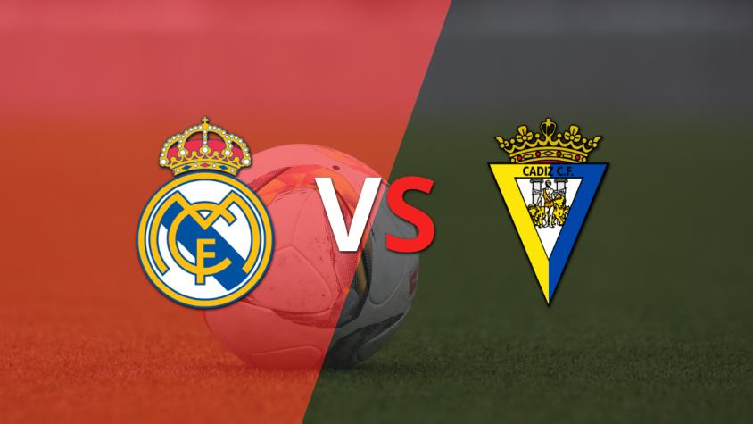Empate a 0 en el comienzo del segundo tiempo entre Real Madrid y Cádiz