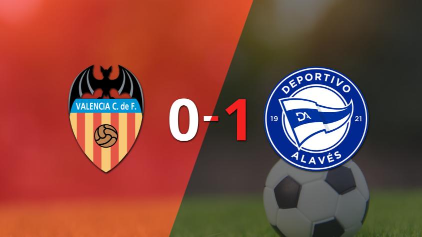 Valencia cayó frente a Alavés 1-0 con un gol de Javi López