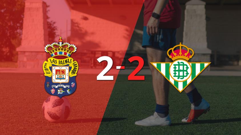 UD Las Palmas y Betis sellaron un empate a dos